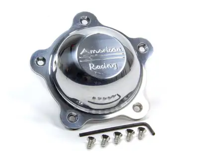 American Racing Short Polished Alum Center Cap w/Logo Each