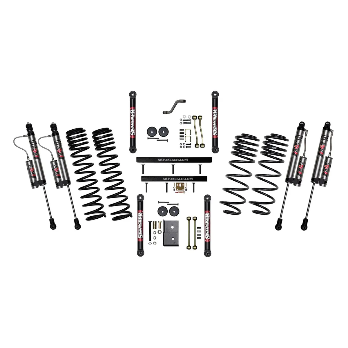 4 Inch Suspension Lift System With ADX 2.0 Remote Reservoir Shocks with Lower Links 97-02 Jeep Wrangler TJ Skyjacker product image