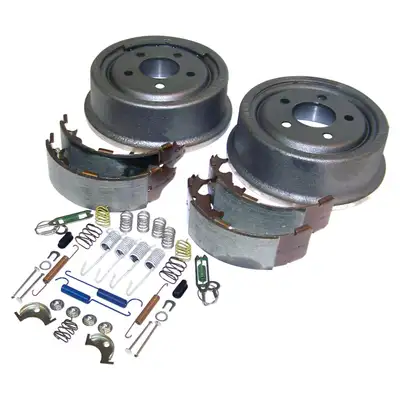 Crown Automotive Jeep Replacement Drum Brake Service Kit 1990-1995 YJ Wrangler w/ 9" X 2-1/2" Drums; 1997-2000 TJ Wrangler (thru 3/9/2000); 1990-2000 XJ Cherokee, MJ Comanche w/ 9" X 2-1/2" Drums (thru 3/9/2000);