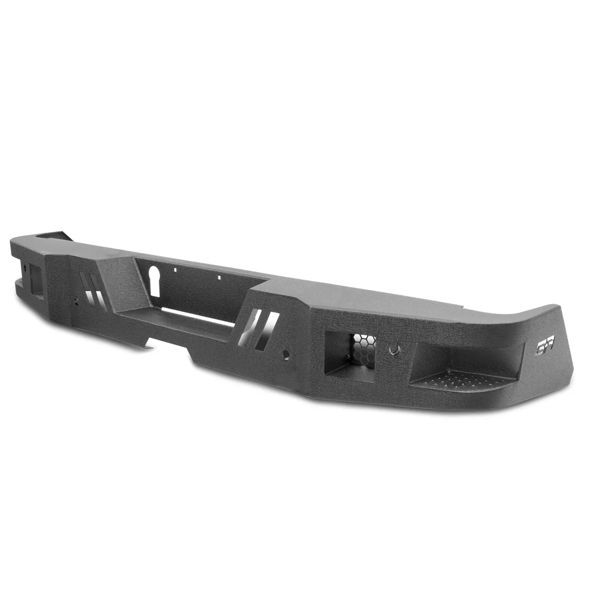 ECO-Series Rear Bumper; 1/8 in. Steel Plate; Textured Black; product image