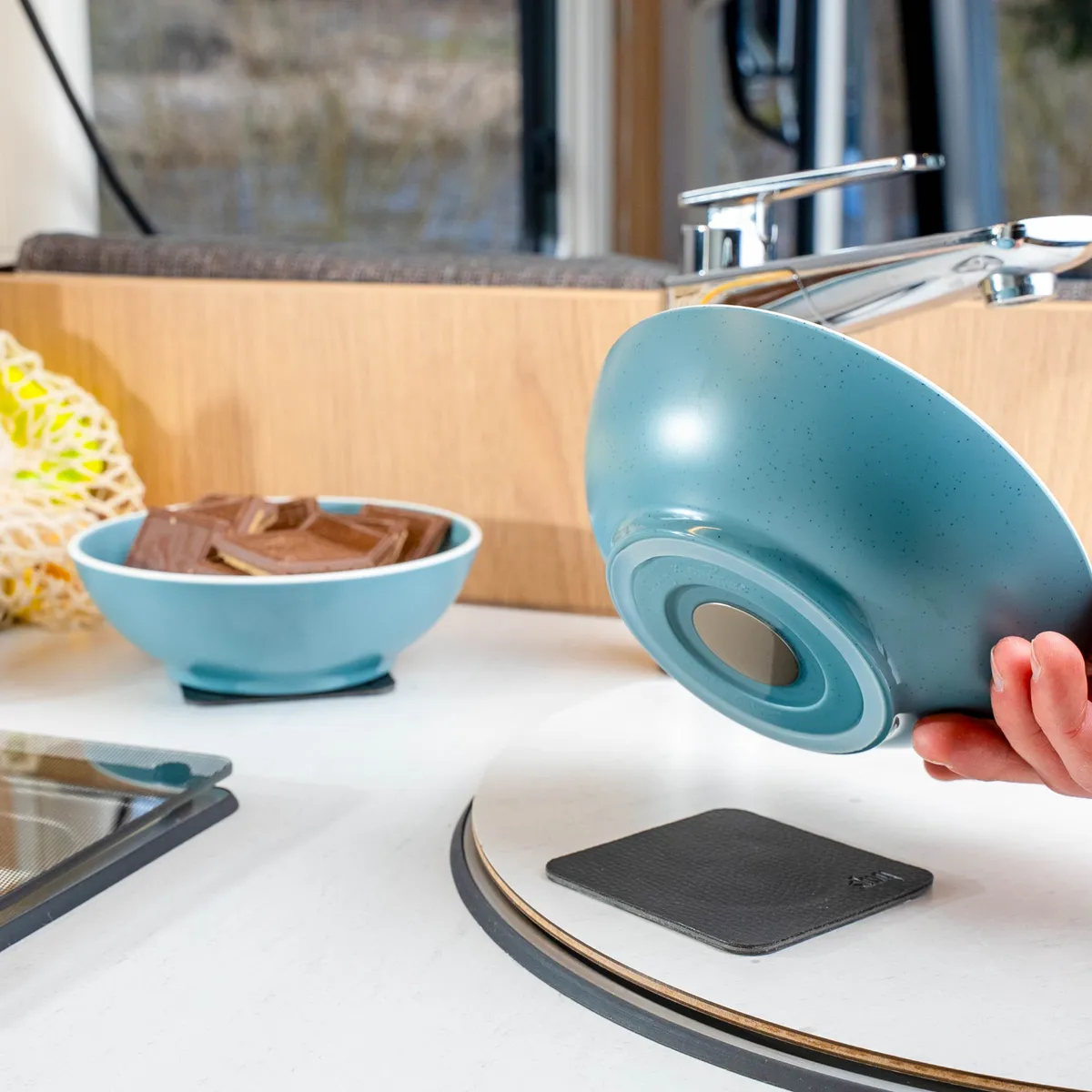 Magnetic Plastic Tableware Set DOLOMIT BLUE product image