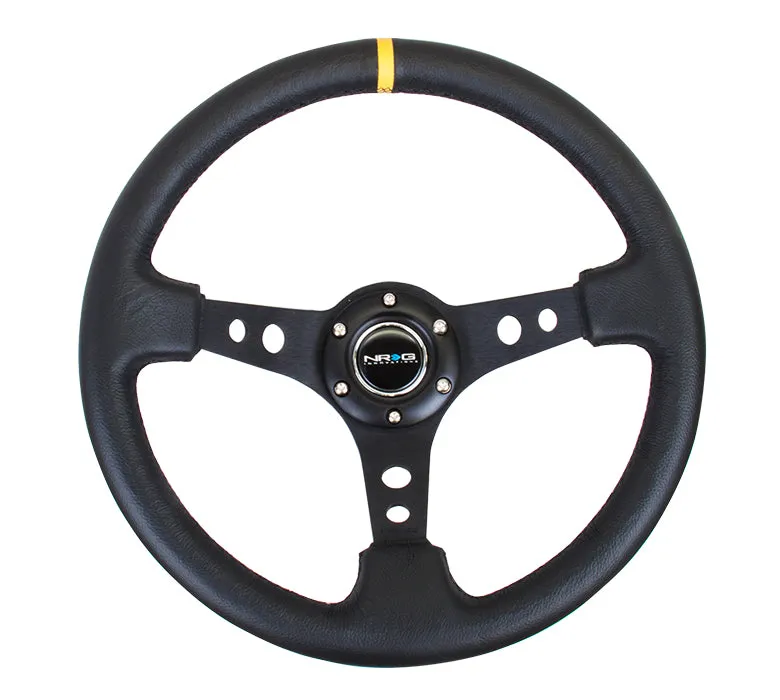 Steering Wheel 350mm 3in Dish Black Leather product image