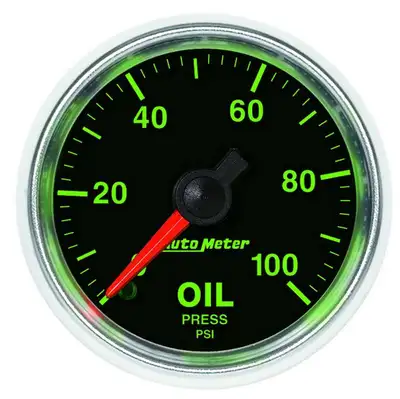 AutoMeter Gauge, Oil Pressure, 2 1/16", 100psi, Mechanical, GS