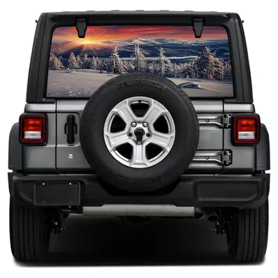 Under The Sun Inserts Snowy Hills Rear Window Decal
