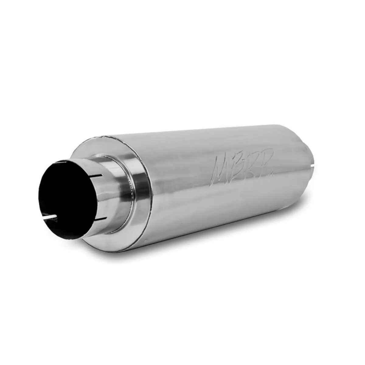 Armor Plus Quiet Tone Diesel Muffler; 5 in. Inlet/Outlet Diameter; 8 in. Body; 31 in. Overall; T409 Stainless Steel; 4 in. Outlet Diameter Tip; product image