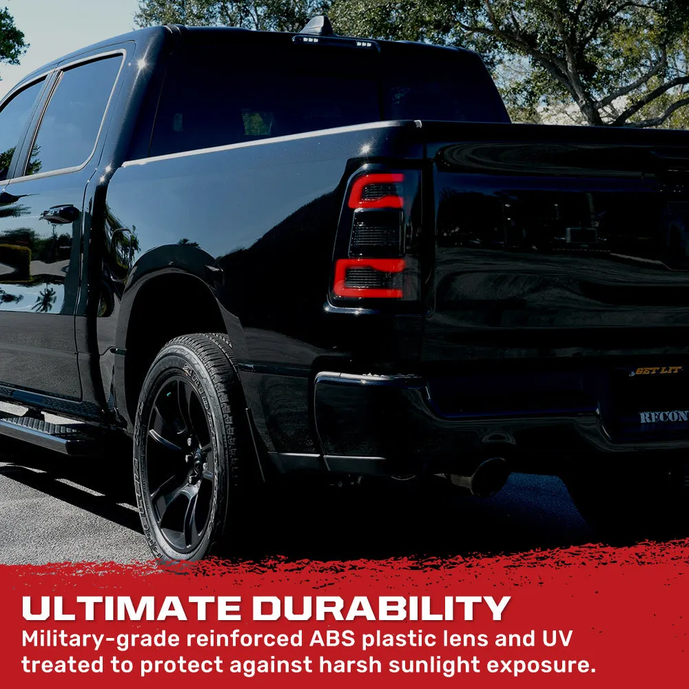 Dodge 19-20 RAM 1500 And 20-21 RAM 25003500 Oled Tail Lights Replaces Factory OEM LED Tail Lights - Smoked Lens product image