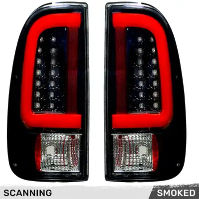 Recon Accessories Ford Superduty F250hd350450550 08-16 Oled Tail Lights With Scanning Oled Turn Signals - Smoked Lens
