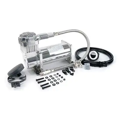 Viair Corporation 380c 200 PSI Chrome Compressor Kit (12v 100% Duty @100 PSI 55% Duty @200 Psi)
