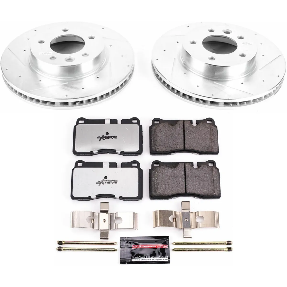 Z26 Street Warrior Upgrade Kit: Drilled/Slotted Rotors; Carbon-Fiber Ceramic Pads W/Hardware; Pad Sensors product image