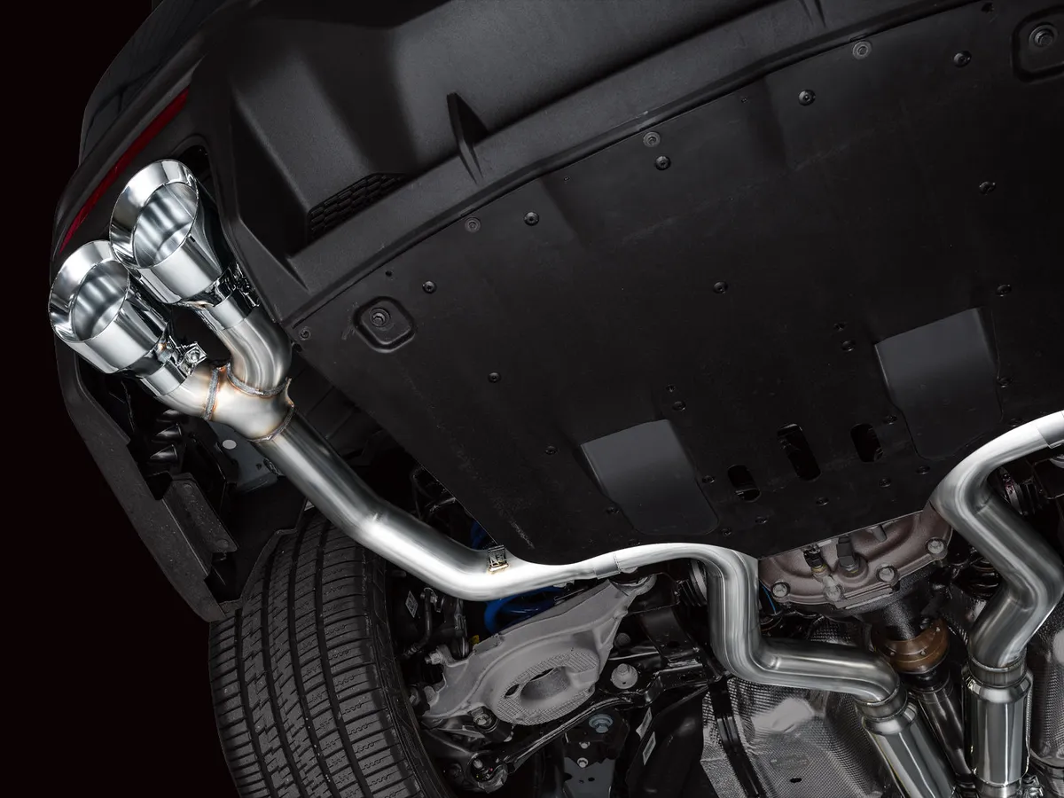 AWE SwitchPath™ Exhaust for S650 Ford Mustang Dark Horse - Quad Diamond Black Tips product image