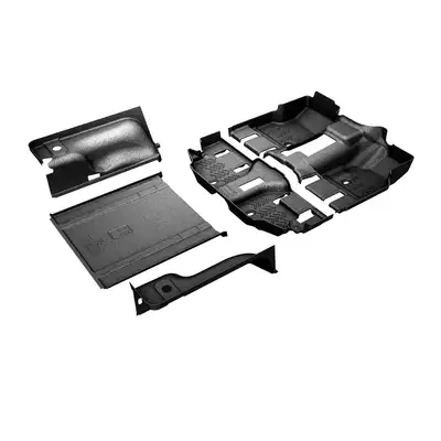 Armorlite 98-06 Wrangler TJ 2dr full vehicle kit front and rear flooring cargo mat wheelhouse covers (l/r) mesa smoke