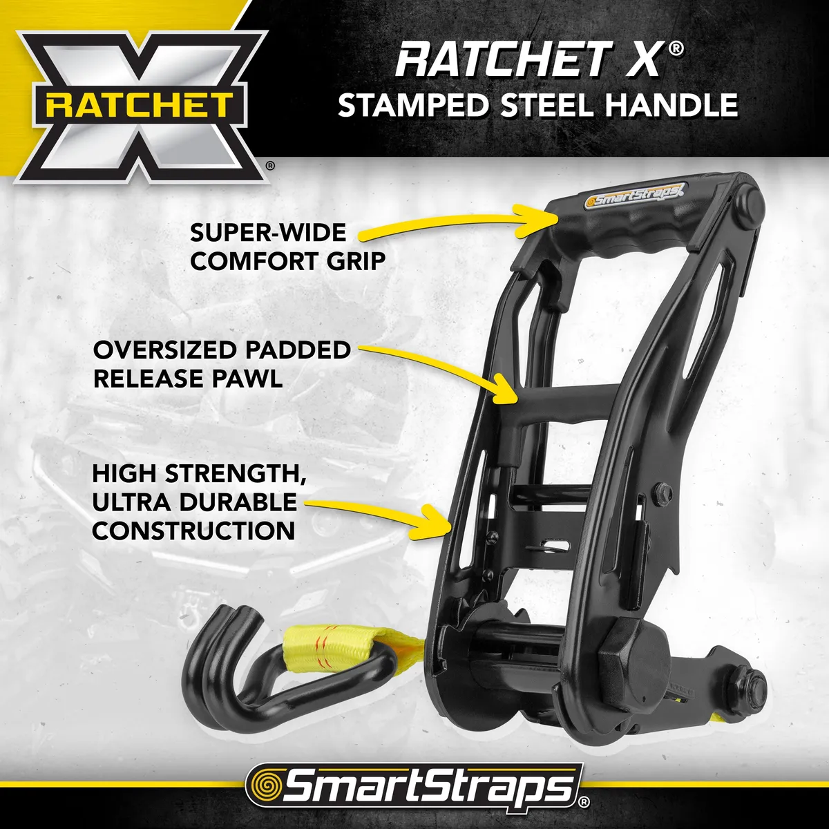 14ft 5000lb Ratchetx Ratchet Tie Down 2 pk Yellow product image