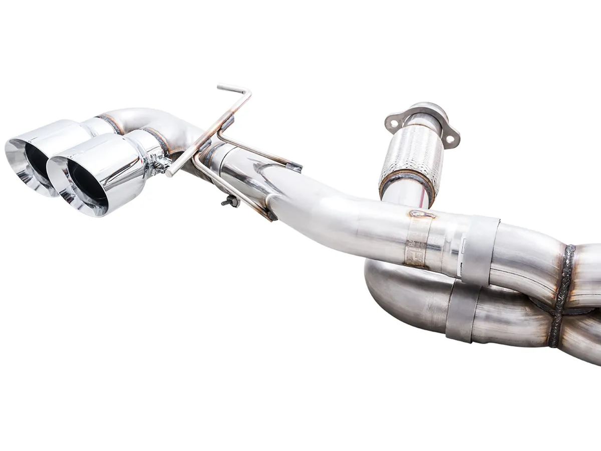 AWE Track Edition Exhaust for C8 Corvette - Quad Chrome Silver Tips product image
