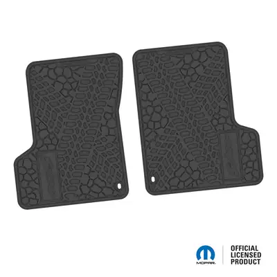 FLEXTREAD Ngtt43047023- 97-02 Jeep TJ 2DR Front- Tire Tread/Scorched Earth Scene w/ Sahara Insert - Tan
