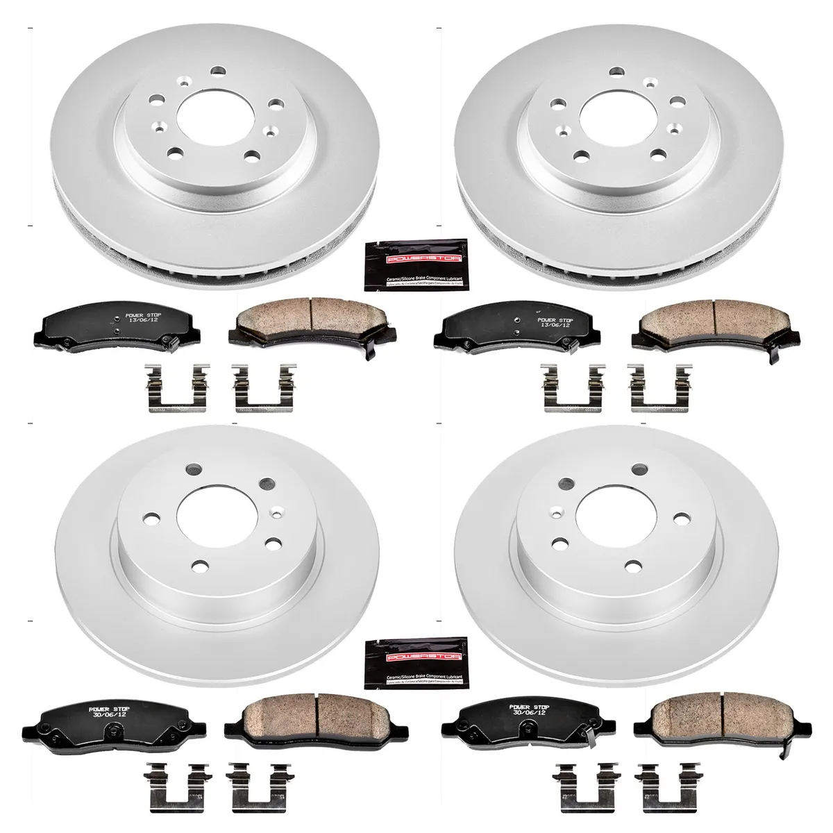 Z17 Geomet Coated Rotor Kit: Genuine Geomet Fully Coated Rotors; Ceramic Pads W/Hardware product image