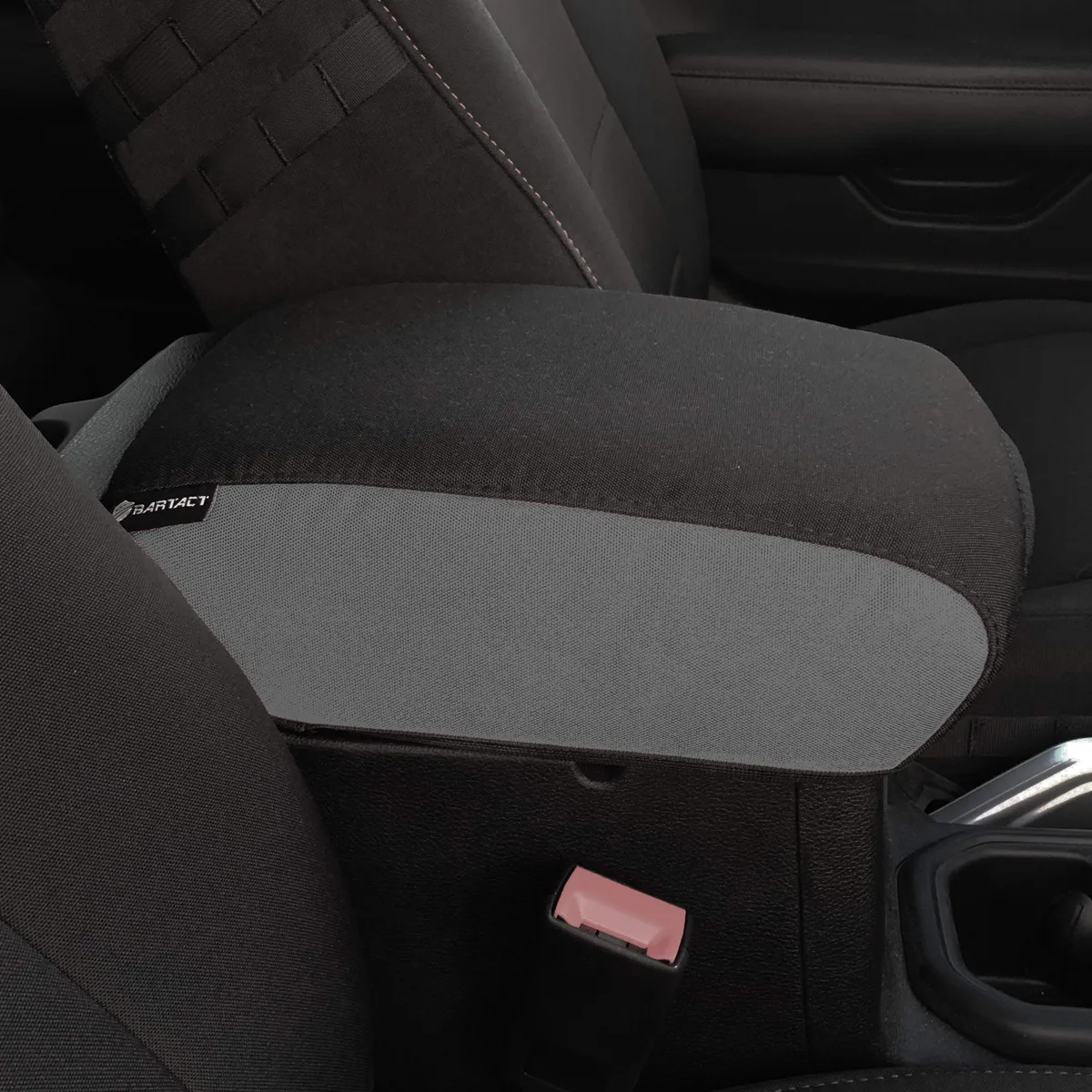 Jeep Center Console Cover Padded For 18-Up Wrangler JL Jeep JL/JLU Graphite Side/Black Top Bartact product image