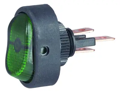 Hella Hella H61920001 Switch Rocker SPST Green