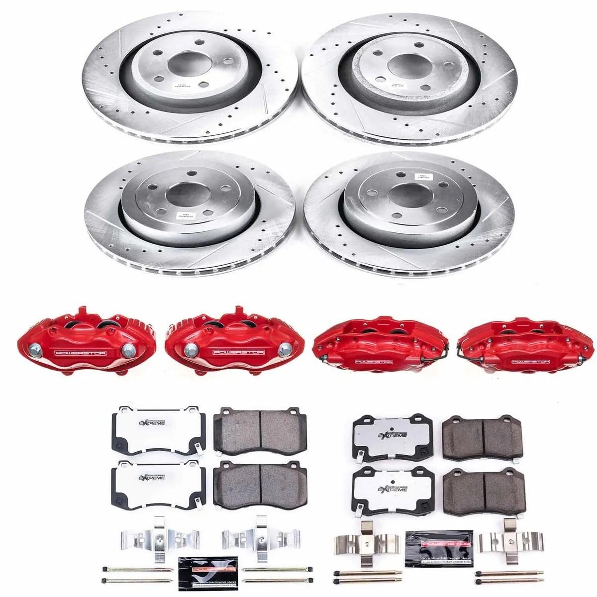 Z26 Street Warrior Upgrade Kit: Drilled/Slotted Rotors; Carbon-Fiber Ceramic Pads; Powder Coated Calipers product image