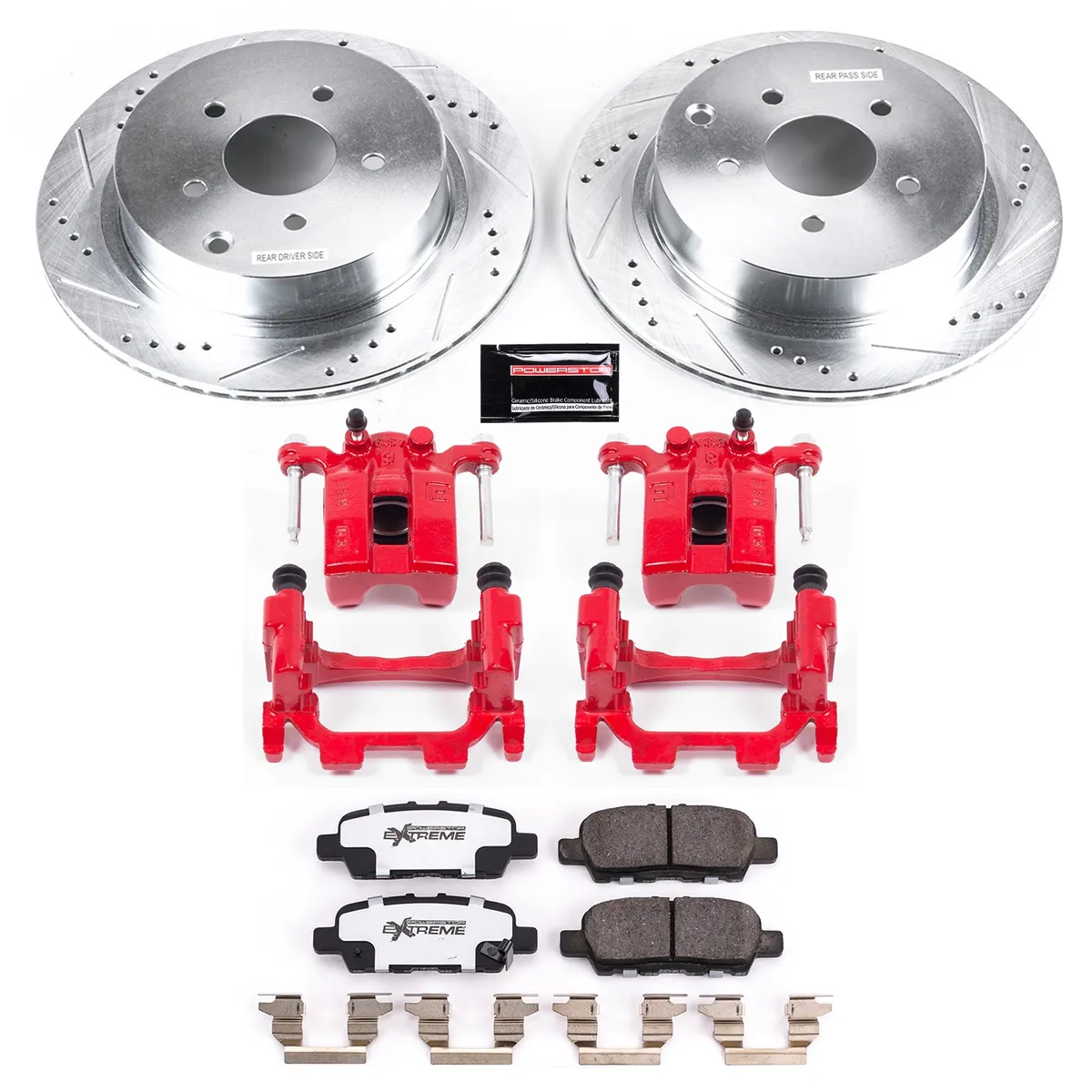 Z26 Street Warrior Upgrade Kit: Drilled/Slotted Rotors; Carbon-Fiber Ceramic Pads; Powder Coated Calipers product image
