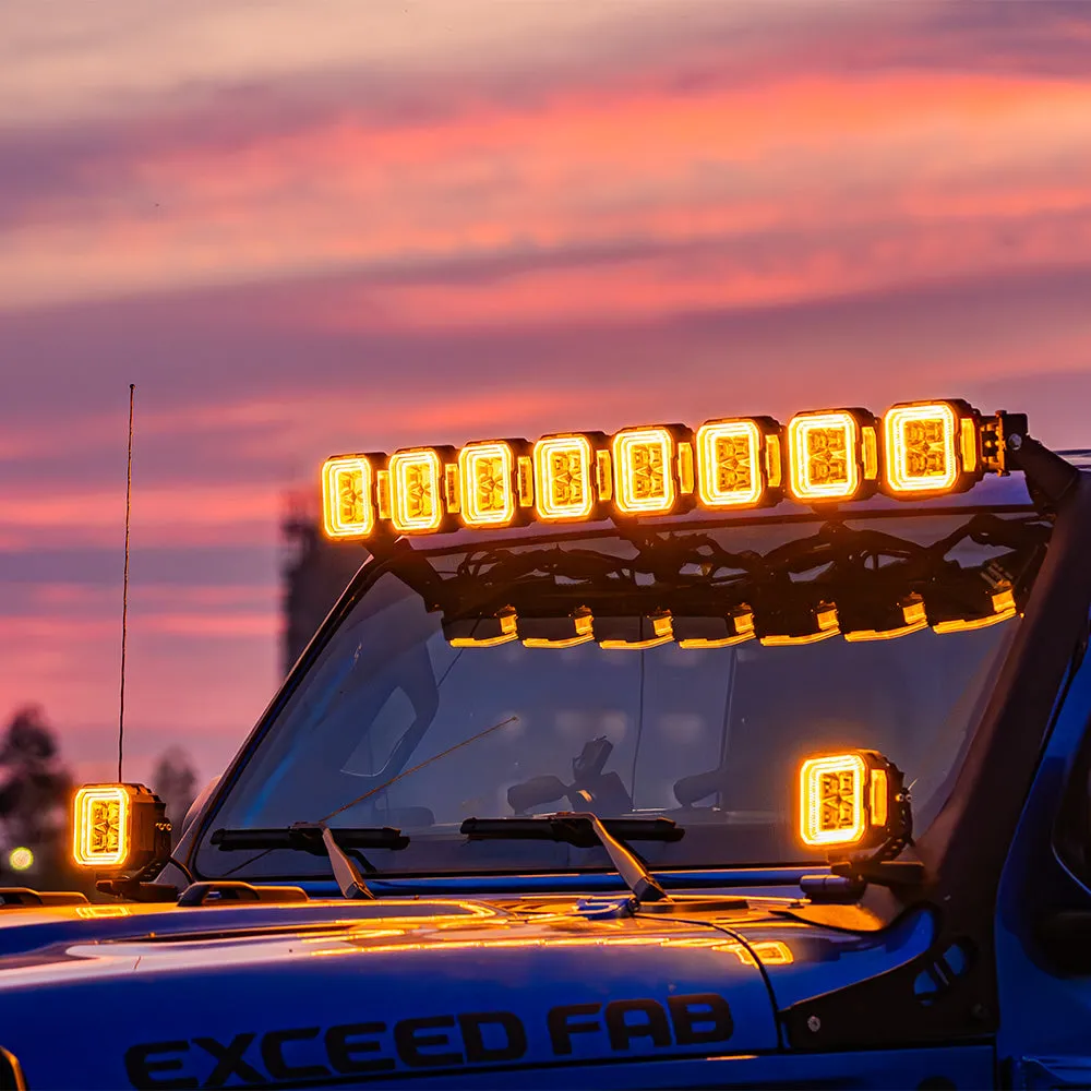 5 Inch LED Pod Lights White + Amber Dual-Mode for Jeep Wrangler JL/ Gladiator JT product image