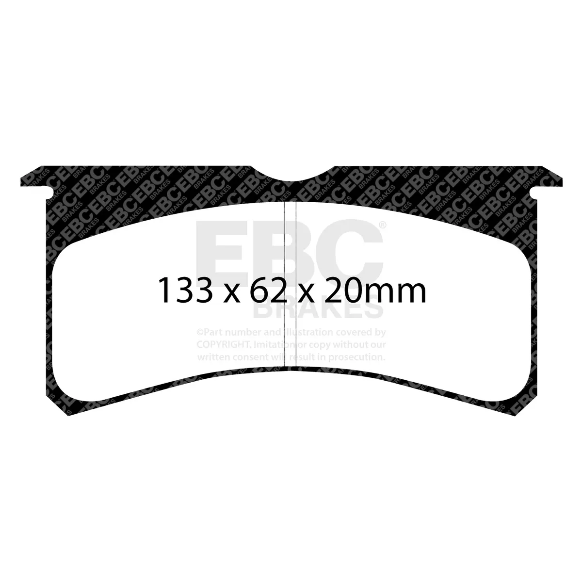 EBC SR-11 Series Racing Brake Pads; Front; 20mm Thickness; Fits Wilwood BB Superlite; product image