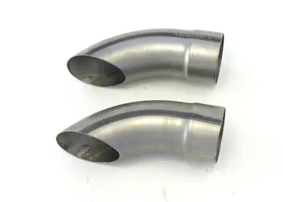 Patriot Exhaust Patriot Exhaust H3815 Exhaust Turnout Inlet/Outlet 3 1/2 Inch Length 9 Inch Pair Raw Steel