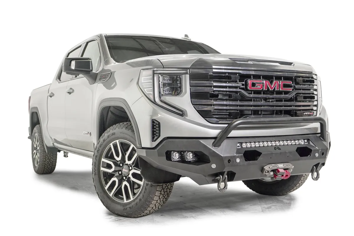 Matrix Front Bumper; 2 Stage Black Powder Coated; w/Pre-Runner Guard; product image