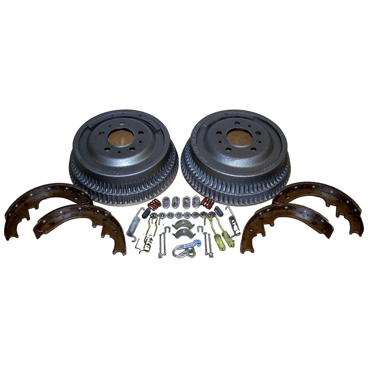 1984-1989 Cherokee XJ w/ Dana 35 Rear Axle; w/ 10in Drums; Kit includes: 2 drums 1 shoe set and all necessary hardware. 1986-1989 Comanche MJ w/ Dana 35 Rear Axle; ; Kit includes: 2 drums 1 shoe set and all necessary hardware.w/ 10in Drums 1987-1989 Wr product image