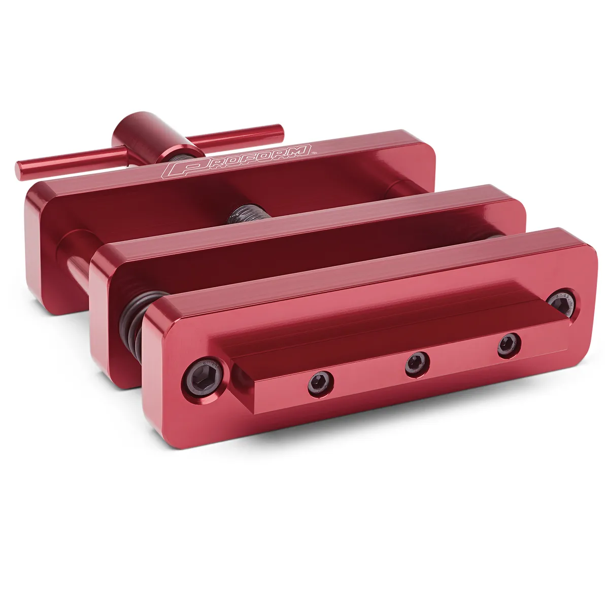 Engine Connecting Rod Vise Standard Vise or Bench Mount T-Handle Type Fits All Sizes Connecting Rods Red Anodized Aluminum Proform product image