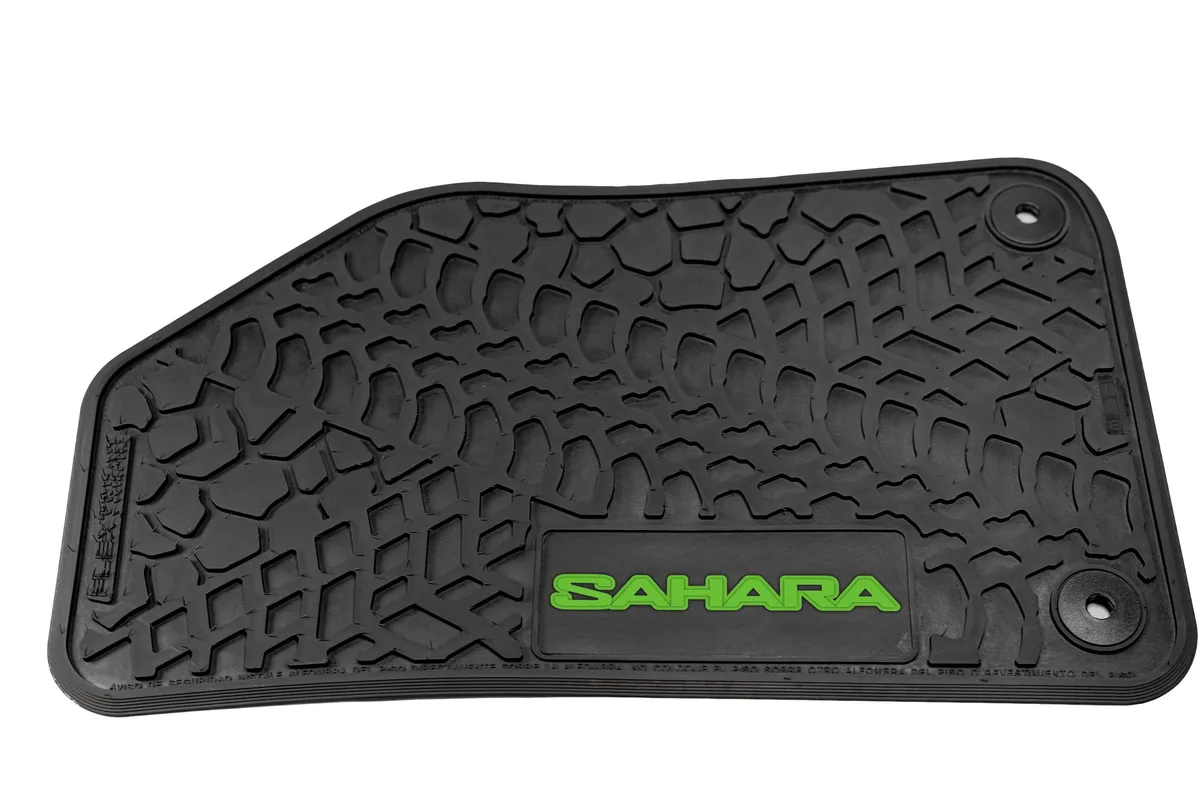 18-24 Jeep JL 2 Dr Front -Tire Tread/Scorched Earth Scene w/ Sahara Insert - Black w/ Red Insert product image