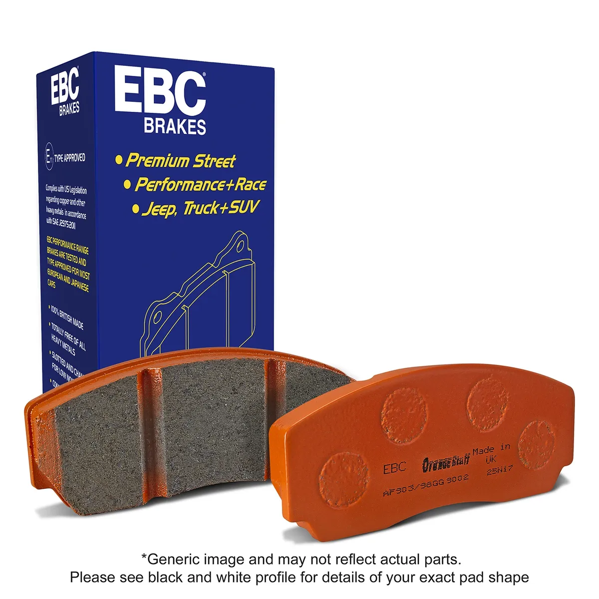 Truck/SUV Extra Duty Brake Pads; 80mm Dia.; 66mm Height; 15mm Thick; Pad Dimensions: 80 x 66 x 15mm; product image