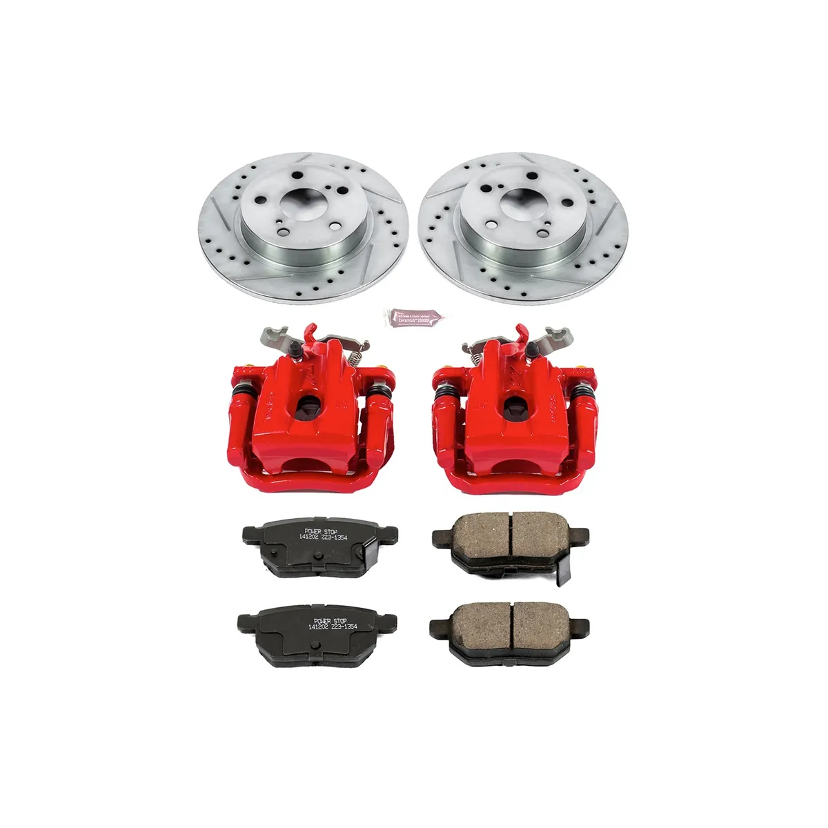 Z23 Evolution Sport Upgrade Kit: Drilled/Slotted Rotors; Carbon-Fiber Ceramic Pads; Powder Coated Calipers product image
