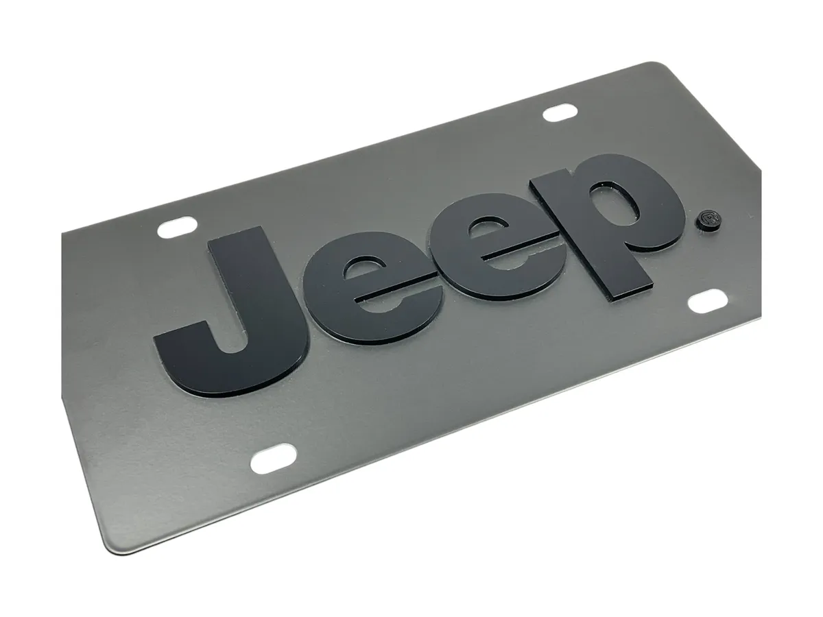 Jeep Blacked Out Carbon Steel License Plate product image