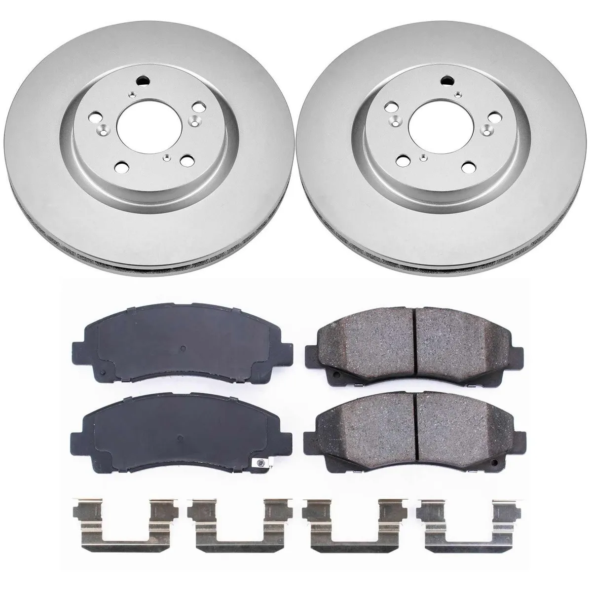 Z17 Geomet Coated Rotor Kit: Genuine Geomet Fully Coated Rotors; Ceramic Pads W/Hardware product image