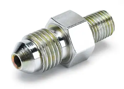 AutoMeter Autometer 3275 Fitting, Adapter, -4an Male to 1/16 Npt Male, For Ford Fuel Rail