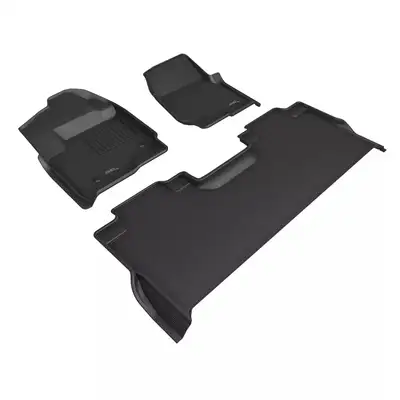 3D MAXpider 22c F150 Super Crew Kagu 1st & 2nd Row Floor Liner W/Under Seat Storage 3pc Bla