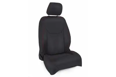 PRP Front Seat Covers for 13-18 Jeep Wrangler JK 2 Door or 4 Door Pair Black with Red Stitching PRP Seats
