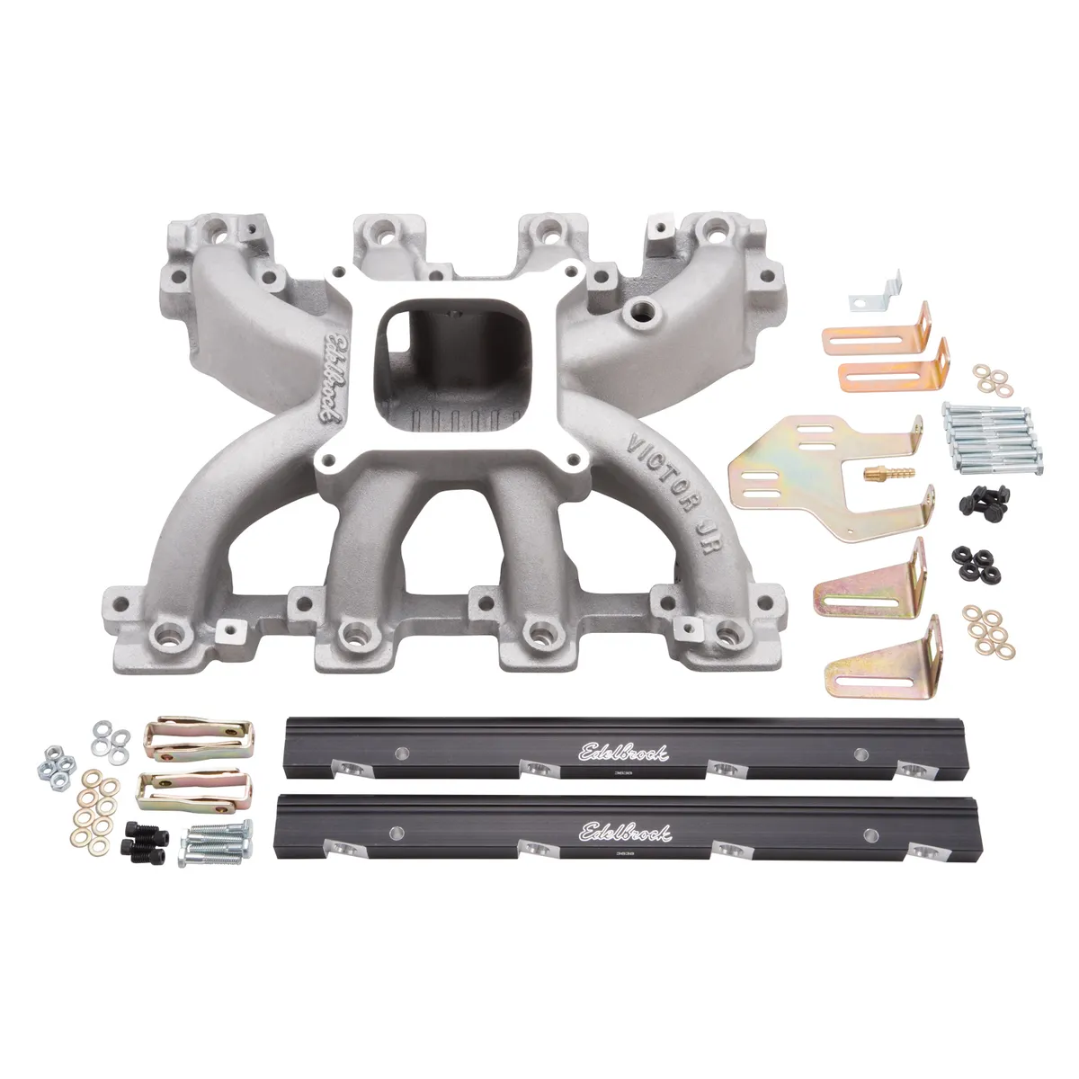 Edelbrock 29086 Victor Jr. Small Block Chevy LS1 EFI Intake Manifold and Fuel Rail Kit product image