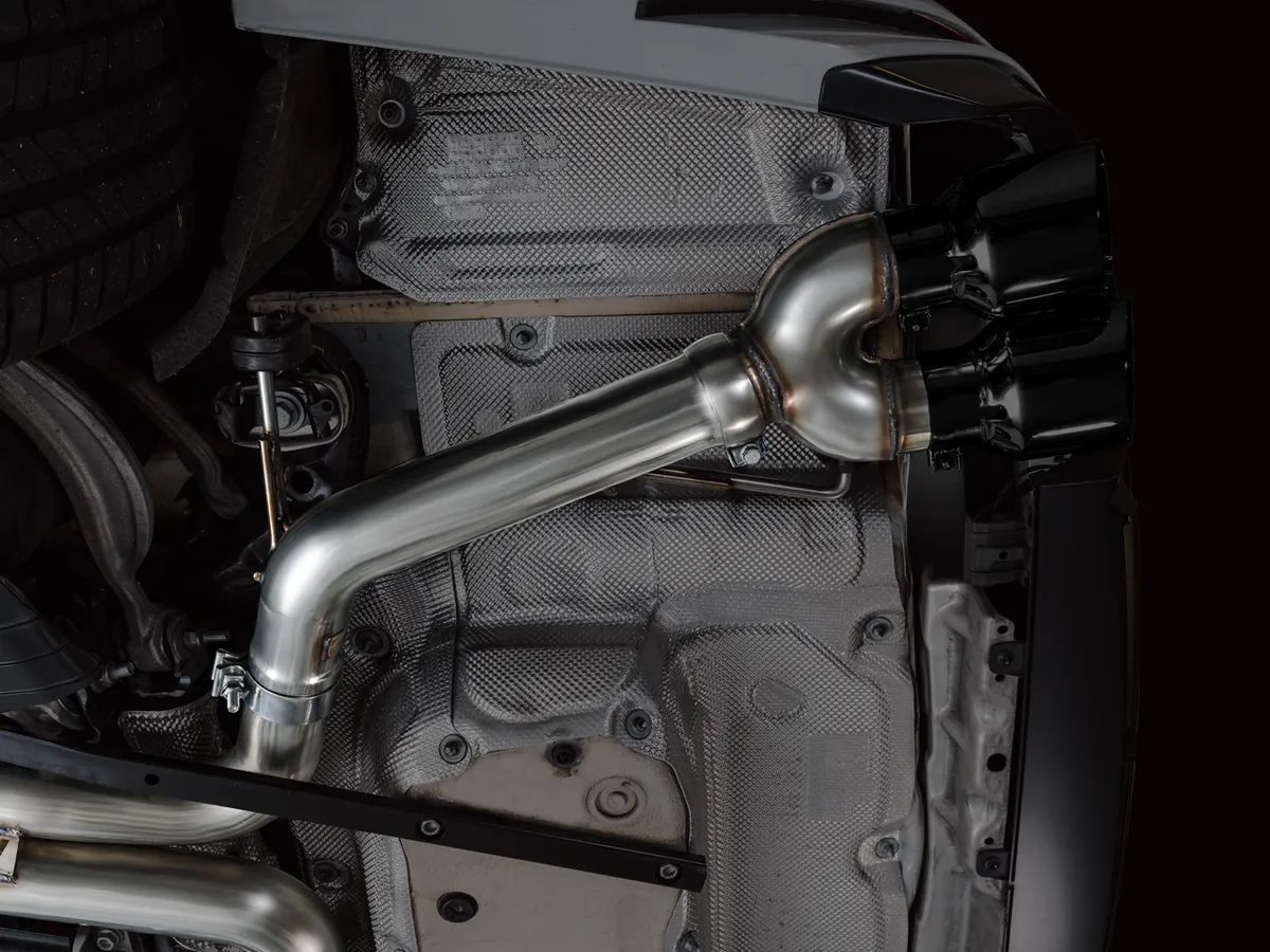 AWE Track Edition Exhaust for Audi C8 S6/S7 - Diamond Black Tips product image