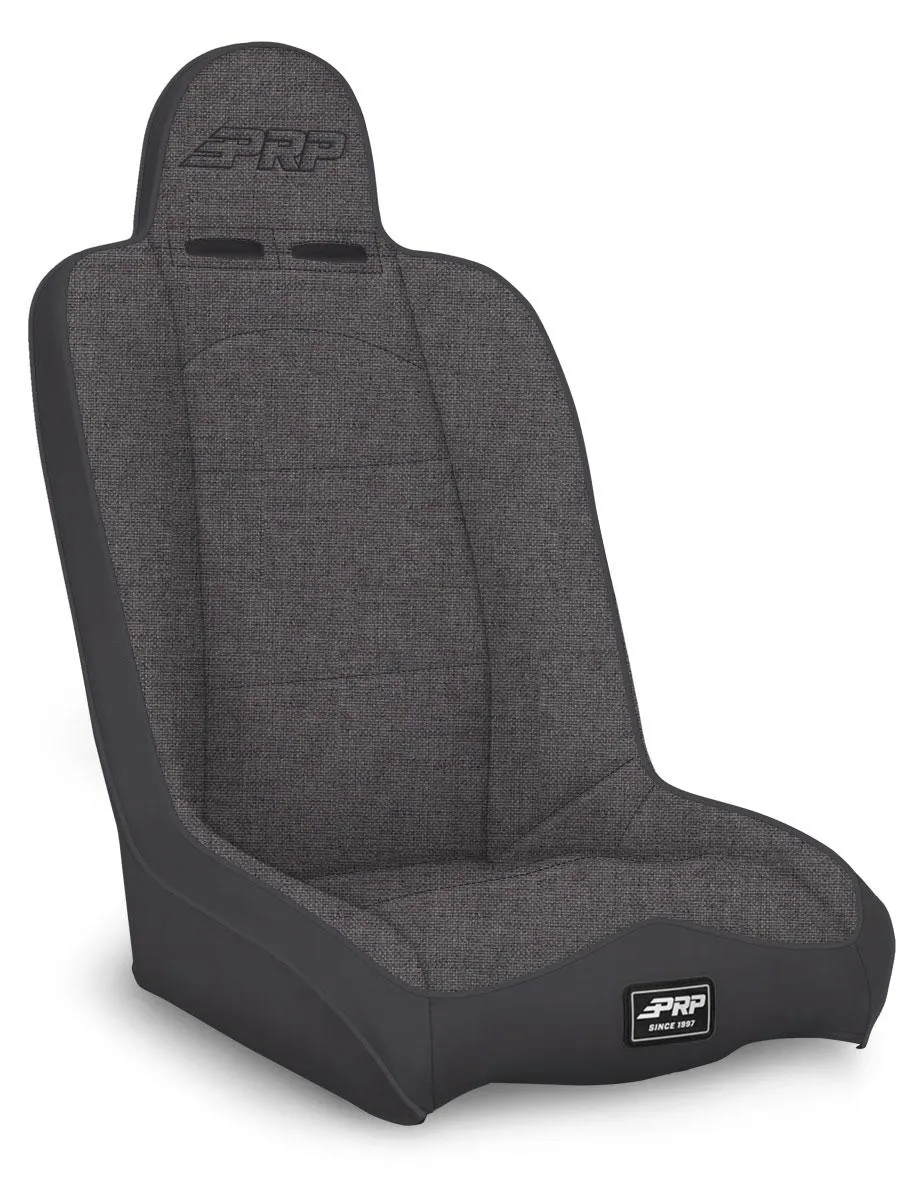 Daily Driver High Back Suspension Seat; All Grey; Prp Black Out Two Neck Slots product image