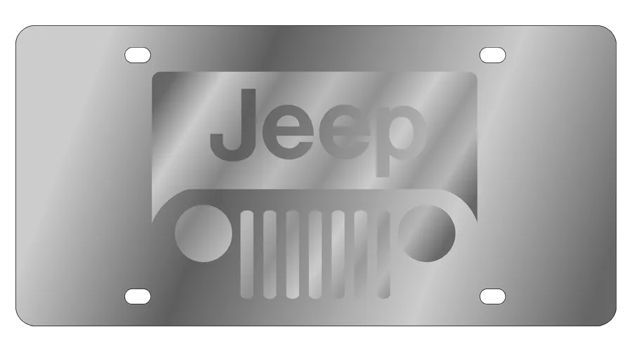 Jeep Grill Stainless Steel License Plate product image