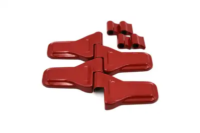 Distinction Applied Distinction Applied 2018 - 2025 Jeep Wrangler Gladiator Jeep Wrangler JL/ Gladiator door hinge covers - Rubicon Red DA_HNGCVR_RR