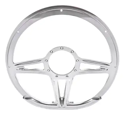 Billet Specialties Steering Wheel 14in D-Shape Victory Polished