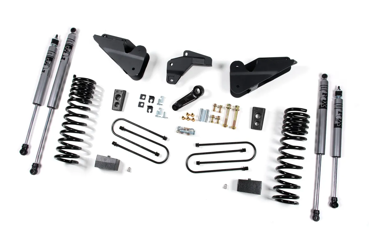 Zone Offroad 2013-2018 Ram 3500 4 Lift System-GAS - Front Coil 2 Rear Block - Fox 2.0 Adventure Series Shocks