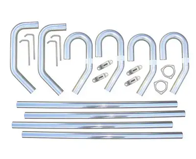 Pypes Performance exhaust Builders System 2.5 Inch Hardware Incl Natural 304 Stainless Steel Pypes Exhaust