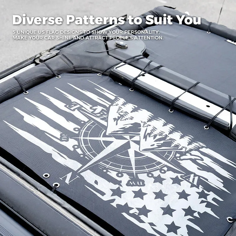 Sunshade Top with Flag Design for Jeep Wrangler JK product image