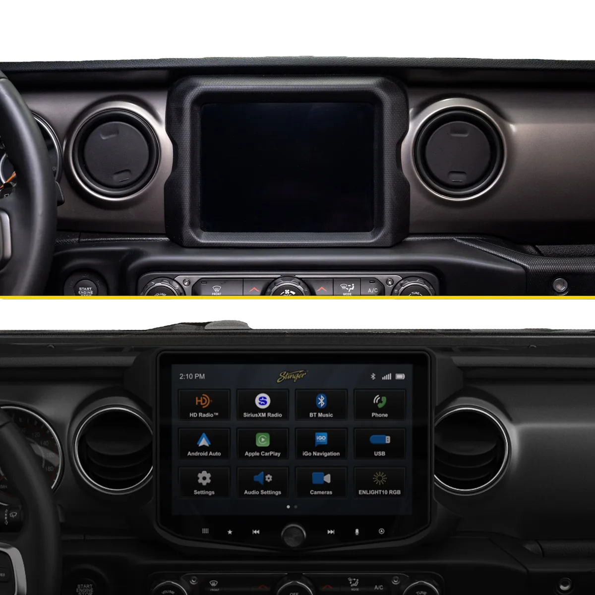HORIZON10 Jeep Wrangler JL (2018-23)/Gladiator JT (2020-23) 10" Radio Fully Integrated Kit w/Nav Card | Displays Vehicle Info & Off-Road Mode product image