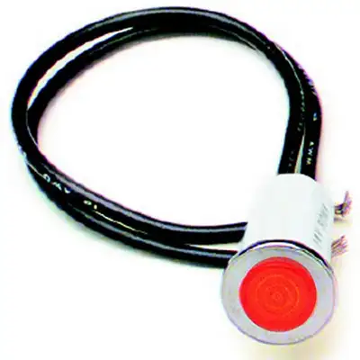 Painless Wiring LED Dash Indicator Light; 0.5 in.; Red;