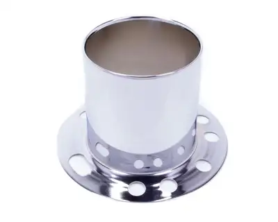 Gorilla Derby Style Hub Cover Open End 4.25" Wheel Bore Steel Chrome Plated Bulk HC228
