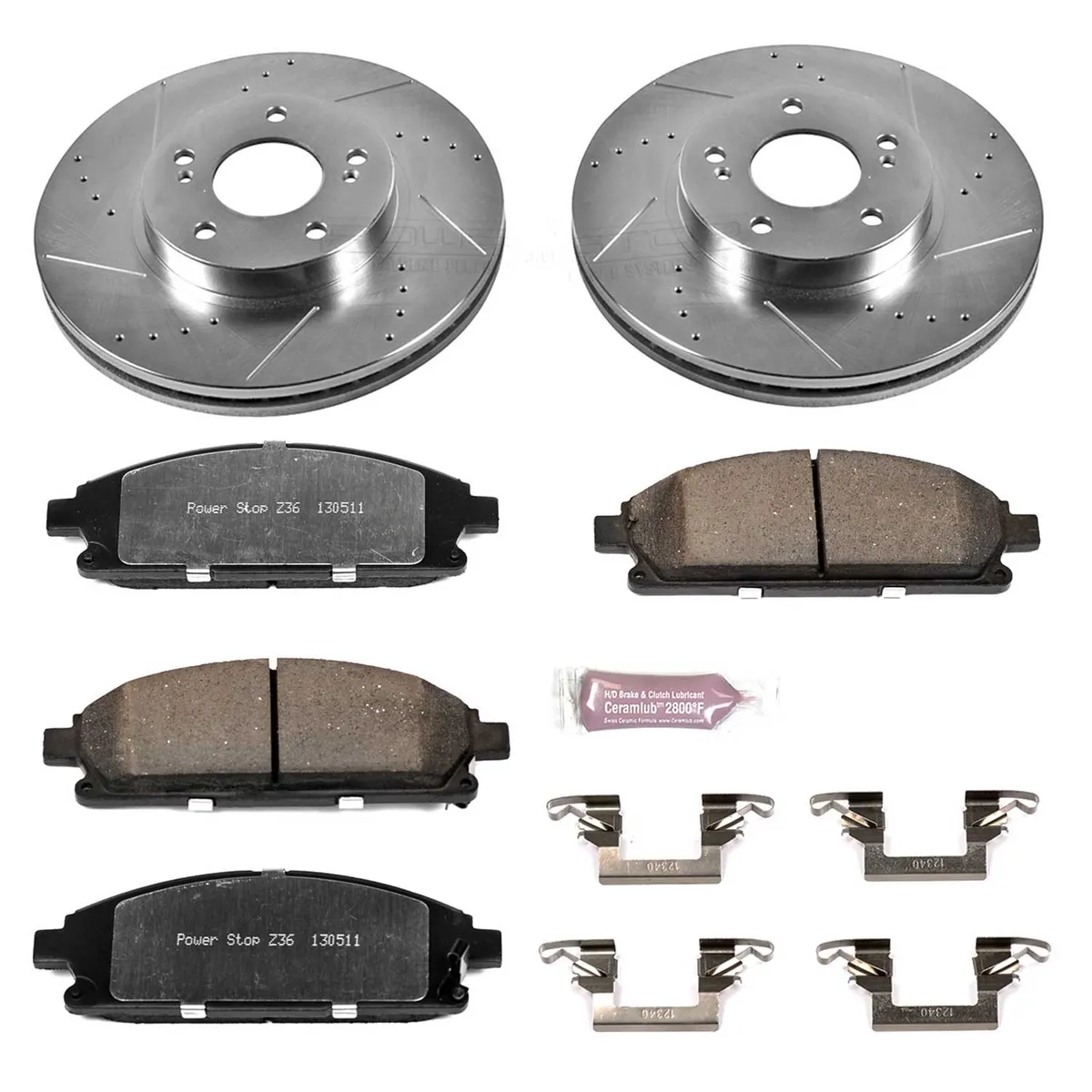 Z36 Truck/Tow Upgrade Kit: Drilled/Slotted Rotors; Carbon-Fiber Ceramic Pads W/Hardware product image